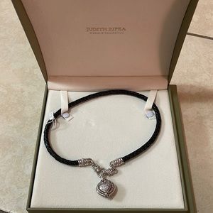 Judith Ripka sterling silver heart necklace.